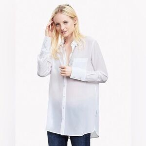 NWT Banana Republic White Oversized Button Down Shirt